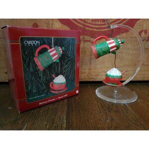CARLTON CARDS 1999 "Between Friends" Cafe Latte Ornament Christmas